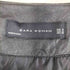 ザラ ZARA ラムレザー ノーカラー ジャケット 裾ジップ レディース import:M