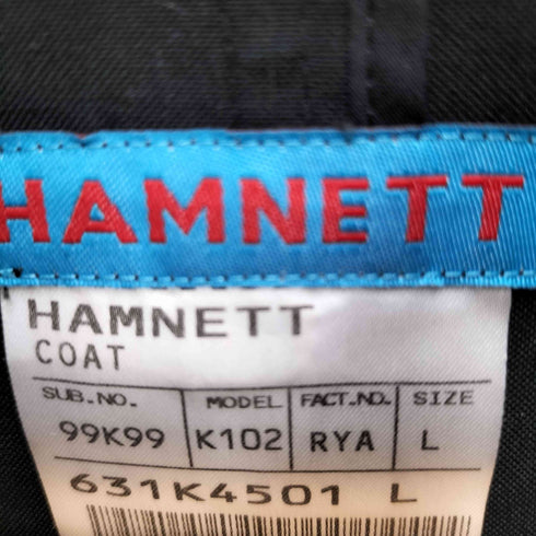 ハムネット HAMNETT チンストラップ付き ステンカラーコート メンズ JPN:L