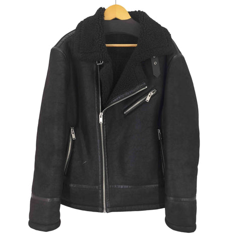 ザラ ZARA ライダースムートンジャケット B-3 メンズ import:XL