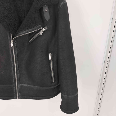 ザラ ZARA ライダースムートンジャケット B-3 メンズ import:XL