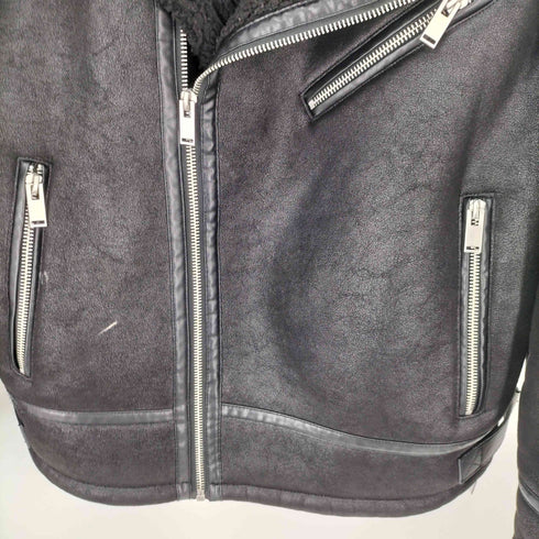ザラ ZARA ライダースムートンジャケット B-3 メンズ import:XL