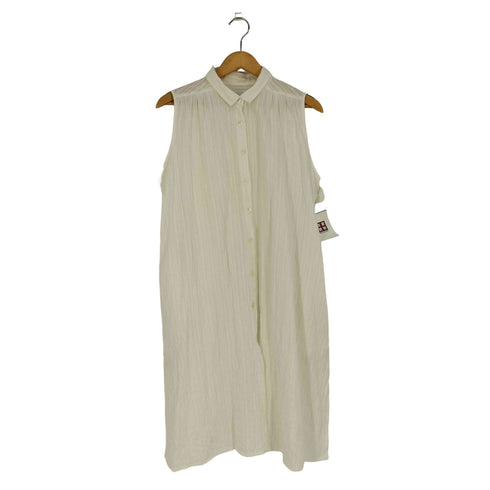 コットンハウスアヤ Cotton House Aya PICK UP シワ加工 レース ノースリーブシャツワンピース レディース JPN:M