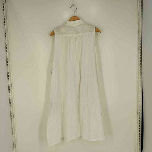 コットンハウスアヤ Cotton House Aya PICK UP シワ加工 レース ノースリーブシャツワンピース レディース JPN:M
