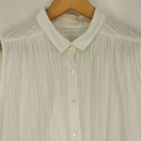 コットンハウスアヤ Cotton House Aya PICK UP シワ加工 レース ノースリーブシャツワンピース レディース JPN:M