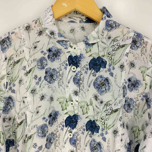 コットンハウスアヤ Cotton House Aya クリスマスローズ 丸襟 フリルシャツブラウス レディース JPN:M