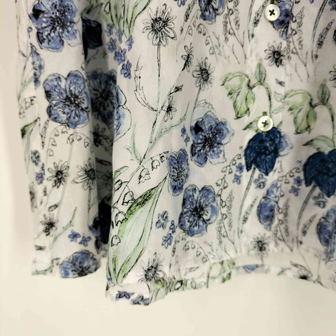 コットンハウスアヤ Cotton House Aya クリスマスローズ 丸襟 フリルシャツブラウス レディース JPN:M