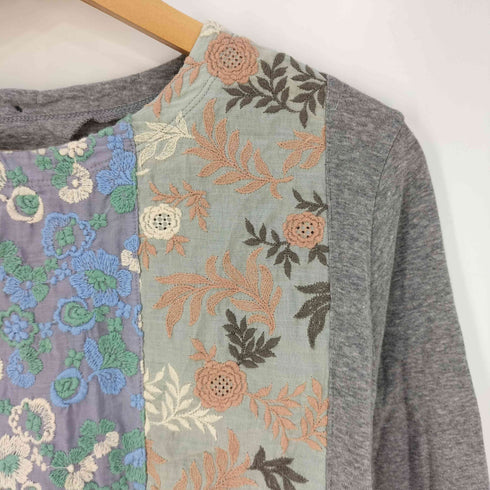 コットンハウスアヤ Cotton House Aya Castle Combe garden 花柄刺繍 クルーネックTシャツ レディース JPN:M