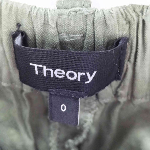 セオリー theory リネン 麻 ストレッチ パンツ レディース JPN:0