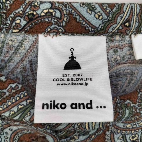 ニコアンド niko and... ペイズリー フェイデットマチ フレア ワンピース レディース JPN:3