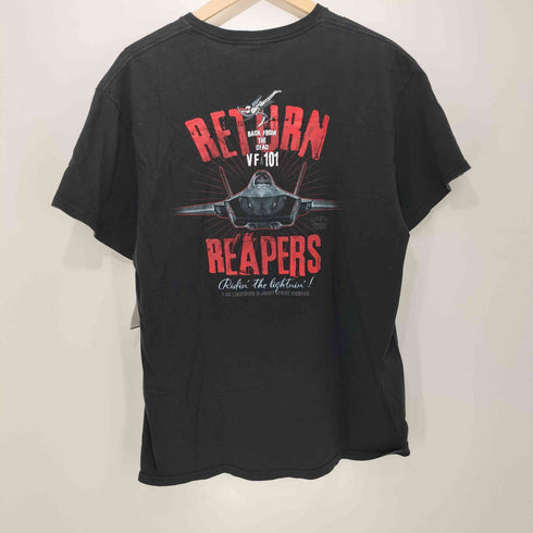 デルタ DELTA F-35 ステルス戦闘機 両面プリント クルーネック Tシャツ メンズ