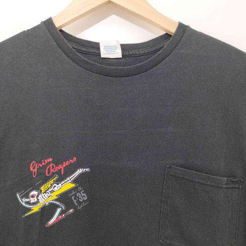 デルタ DELTA F-35 ステルス戦闘機 両面プリント クルーネック Tシャツ メンズ