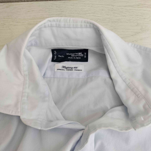 メーカーズシャツカマクラ Makers Shirt 鎌倉 Xinjang 100 Slim Fit レギュラーカラーシャツ メンズ 15 1/2 - 32 1/2