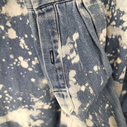 ポロバイラルフローレン Polo by RALPH LAUREN 80s 緑タグ ポニー刺繍 ブリーチ加工 ボタンダウンデニムシャツ メンズ 18