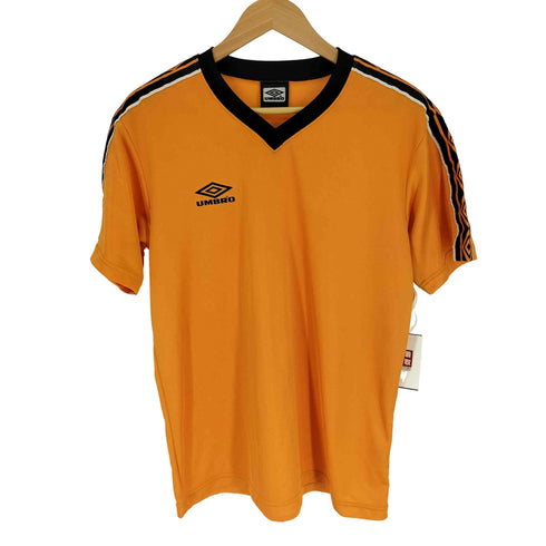 アンブロ UMBRO 90S-00S デサント社製 アームロゴライン ロゴプリント ゲームシャツ メンズ M-L