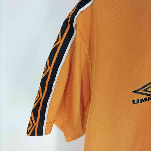 アンブロ UMBRO 90S-00S デサント社製 アームロゴライン ロゴプリント ゲームシャツ メンズ M-L