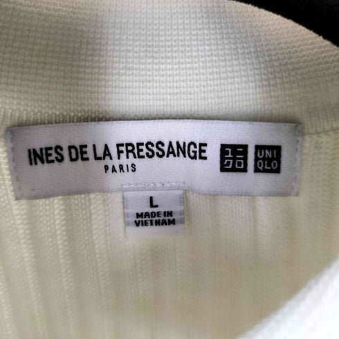 ユニクロイネスドラフレサンジュ UNIQLO INES DE LA FRESSANGE リブポロ カーディガン 半袖 レディース import:L