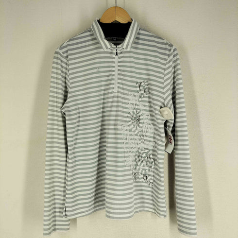 ラバンスポーツ LANVIN SPORT ボーダー フリル レ―ス ロングスリーブカットソー レディース 42