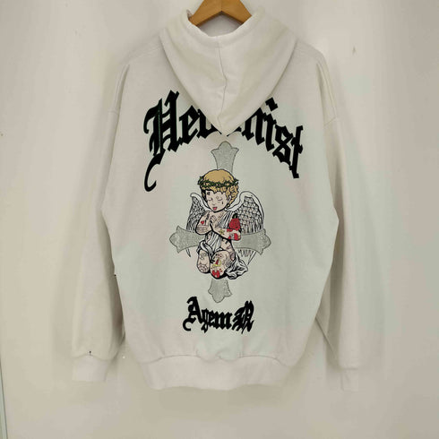 エージェムナイン AGEM/9 22aw エンジェルプリントラインストーンフーディー メンズ