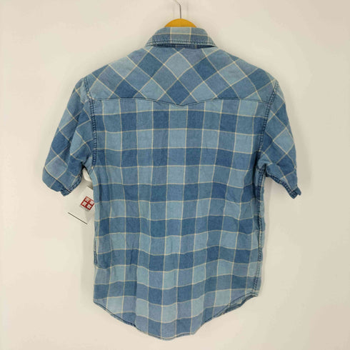 リーバイス Levis 半袖シャツ ウエスタン 青チェック メンズ JPN:M