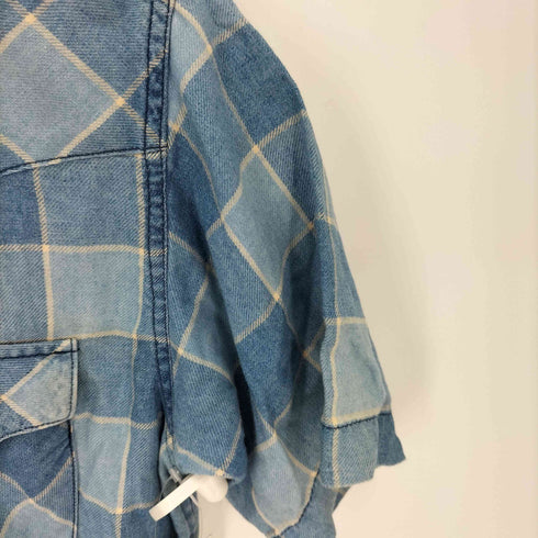 リーバイス Levis 半袖シャツ ウエスタン 青チェック メンズ JPN:M