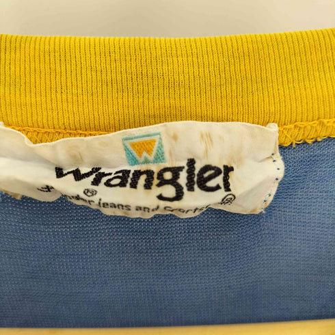 ラングラー Wrangler 70-80S CHRISTIAN COLLEGE FOOTBALL カレッジプリント ゲームシャツ メンズ import:L