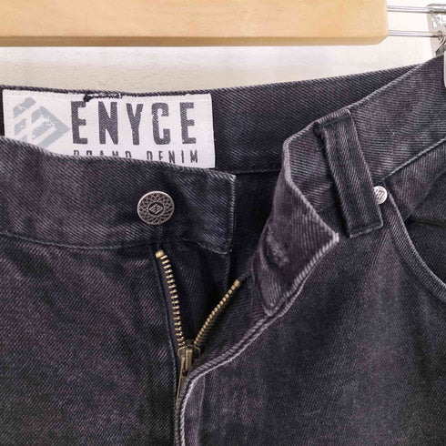 エニーチェ enyce 香港製 ブラック バギーデニムパンツ メンズ 38inch