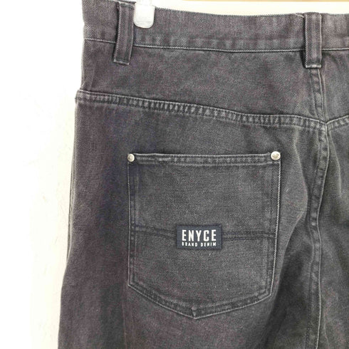 エニーチェ enyce 香港製 ブラック バギーデニムパンツ メンズ 38inch