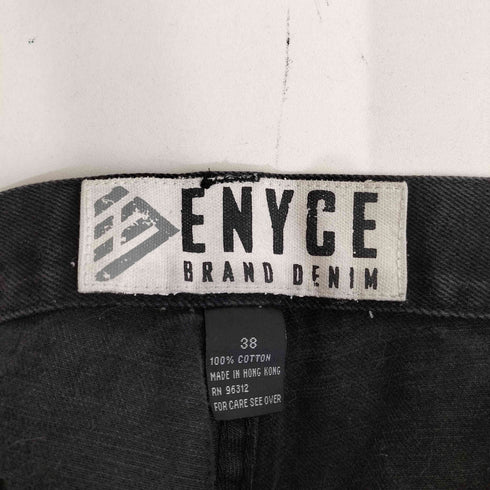 エニーチェ enyce 香港製 ブラック バギーデニムパンツ メンズ 38inch