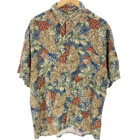ピエールカルダン pierre cardin 90s レーヨン ボタニカル柄 アロハシャツ メンズ import:L