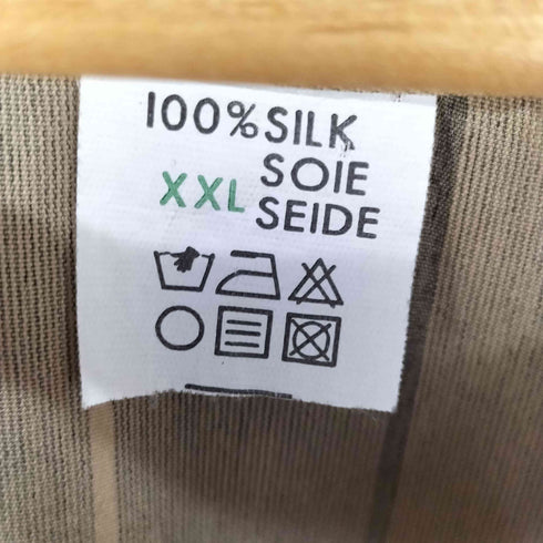 シルク100% ノースリーブストライプブラウス レディース XXL
