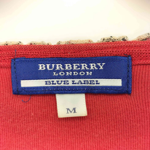 バーバリーブルーレーベル BURBERRY BLUE LABEL ノバチェック フリル カーディガン レディース JPN:M