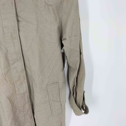 ウールリッチ WOOLRICH リネンライトステンカラーコート 比翼ボタン レディース