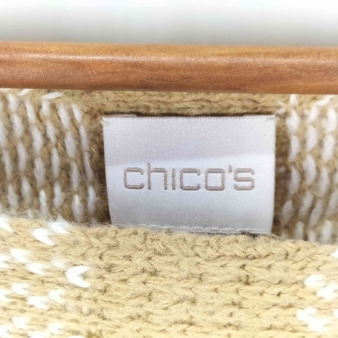 チコ CHICOS フリンジノーカラーニットセーター レディース JPN:1