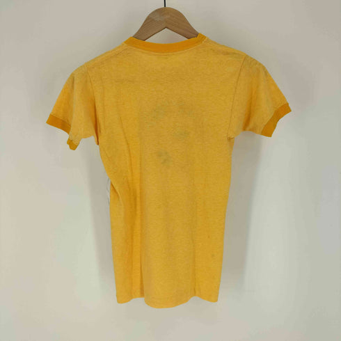 チャンピオン Champion 70-80S USA製 後期バータグ TIMBER TRAILS アニマル プリント リンガー Tシャツ トリム メンズ import:S