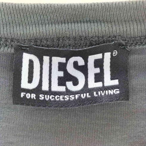ディーゼル DIESEL デザインプリントラグランスリーブTシャツ リンガーT メンズ import:M