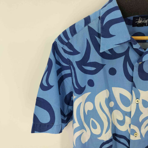ステューシー Stussy 90S Old STUSSY オールドステューシー 開襟シャツ コットン オールドスケート トライバル柄 メンズ JPN:L