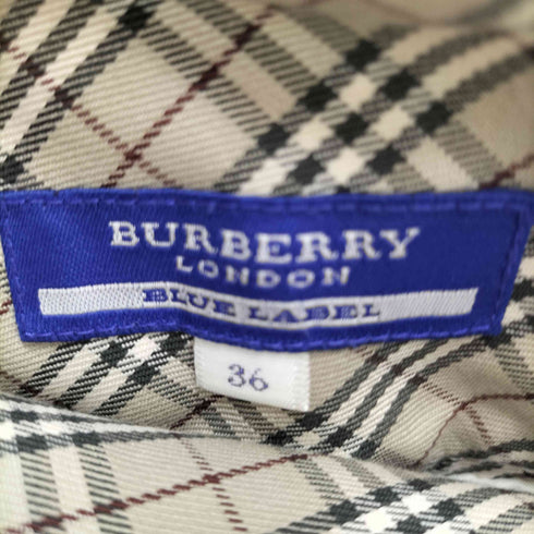 バーバリーブルーレーベル BURBERRY BLUE LABEL ウール昆ベルト付きミニスート レディース 36