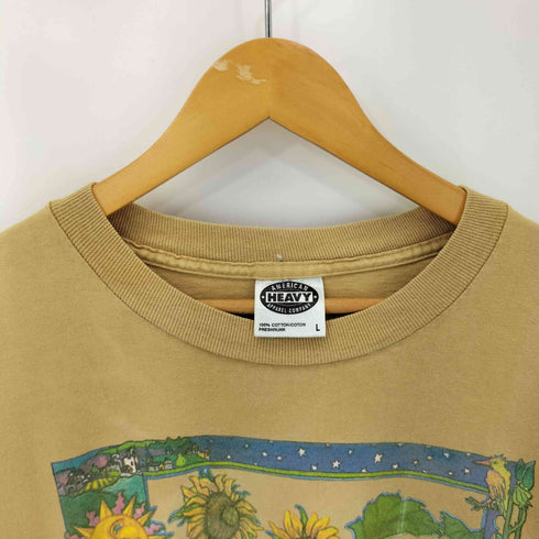 アメリカンアパレル AMERICAN APPAREL 90S H.crosman ©94コピーライト入り シングルステッチ ひまわり S/S Tシャツ メンズ JPN:L