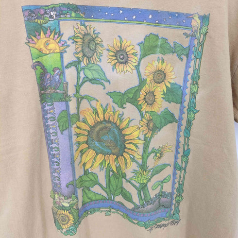 アメリカンアパレル AMERICAN APPAREL 90S H.crosman ©94コピーライト入り シングルステッチ ひまわり S/S Tシャツ メンズ JPN:L