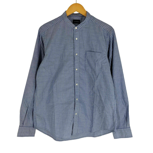 グリーンレーベルリラクシング GREEN LABEL RELAXING オックスフォードバンドカラーストライプシャツ メンズ JPN:M