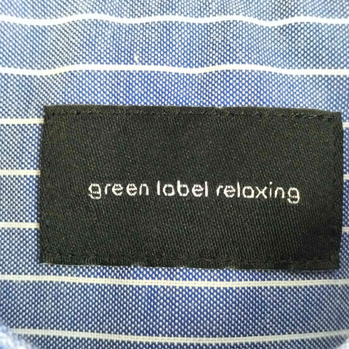 グリーンレーベルリラクシング GREEN LABEL RELAXING オックスフォードバンドカラーストライプシャツ メンズ JPN:M