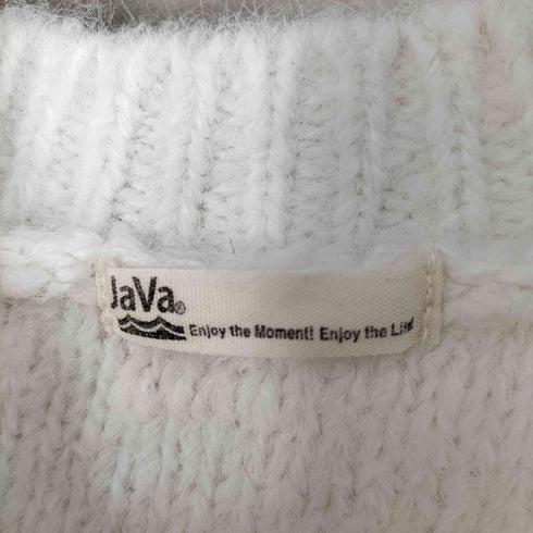 ジャバ JaVa ヴィンテージライク アウトリンキング インターシャ編み プルオーバー メンズ JPN:L