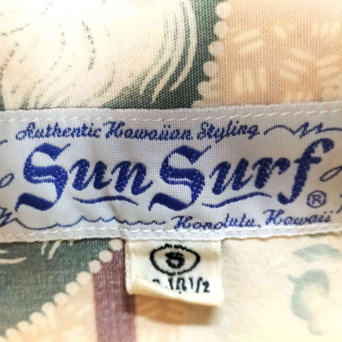 サンサーフ SUN SURF 和柄 獅子 半袖シャツ コットンアロハシャツ メンズ JPN:S