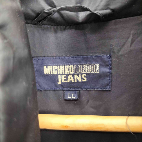 ミチコロンドン MICHIKO LONDON JEANS HUNGARY HAND PLUCK DOWN ロゴ刺繍 スタンドネック ダウンジャケット メンズ LL