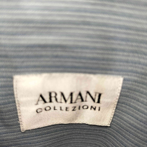 アルマーニコレツィオーニ ARMANI COLLEZIONI MADE IN ROMANIA コットンストライプシャツ メンズ 37 14 1/2