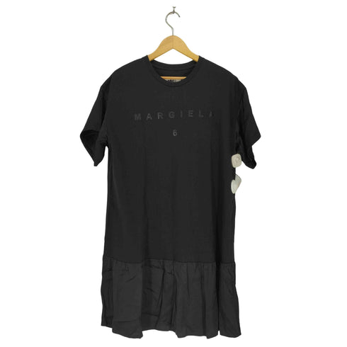 エムエムシックスメゾンマルジェラ MM6 Maison Margiela 裾フリルフロントロゴプリントワンピース レディース 16