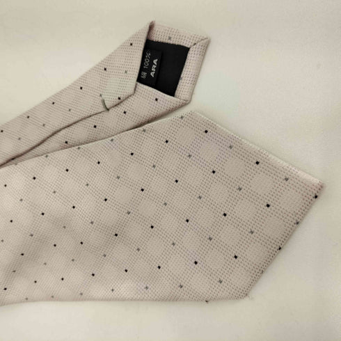 カルバンクライン CALVIN KLEIN シルク100% ドット柄ネクタイ メンズ