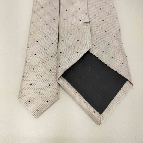 カルバンクライン CALVIN KLEIN シルク100% ドット柄ネクタイ メンズ