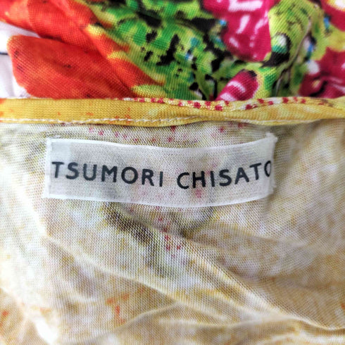 ツモリチサト TSUMORI CHISATO ストーン装飾 転写プリントノースリーブ レディース JPN:2