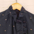 バーバリーブルーレーベル BURBERRY BLUE LABEL フリルデザインプリントノースリーブブラウス レディース JPN:38